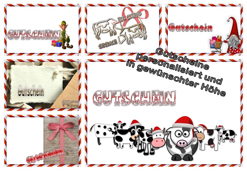 Vorbestellung Gutscheine und Körbchen für Weihnachten